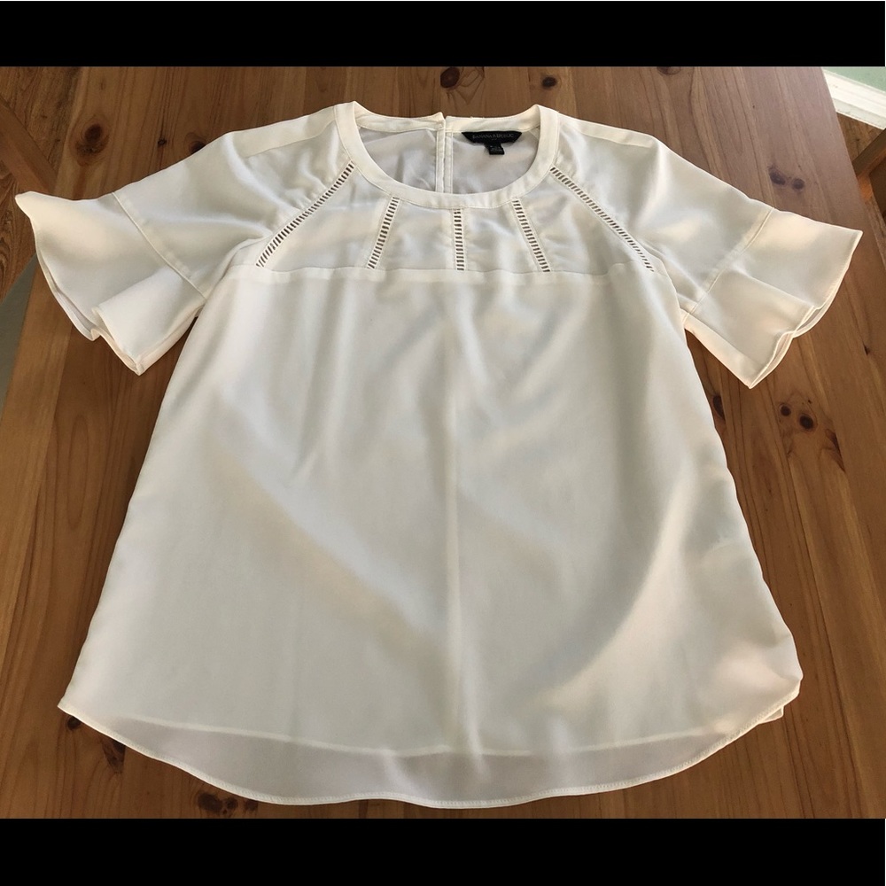 BR factory white blouse